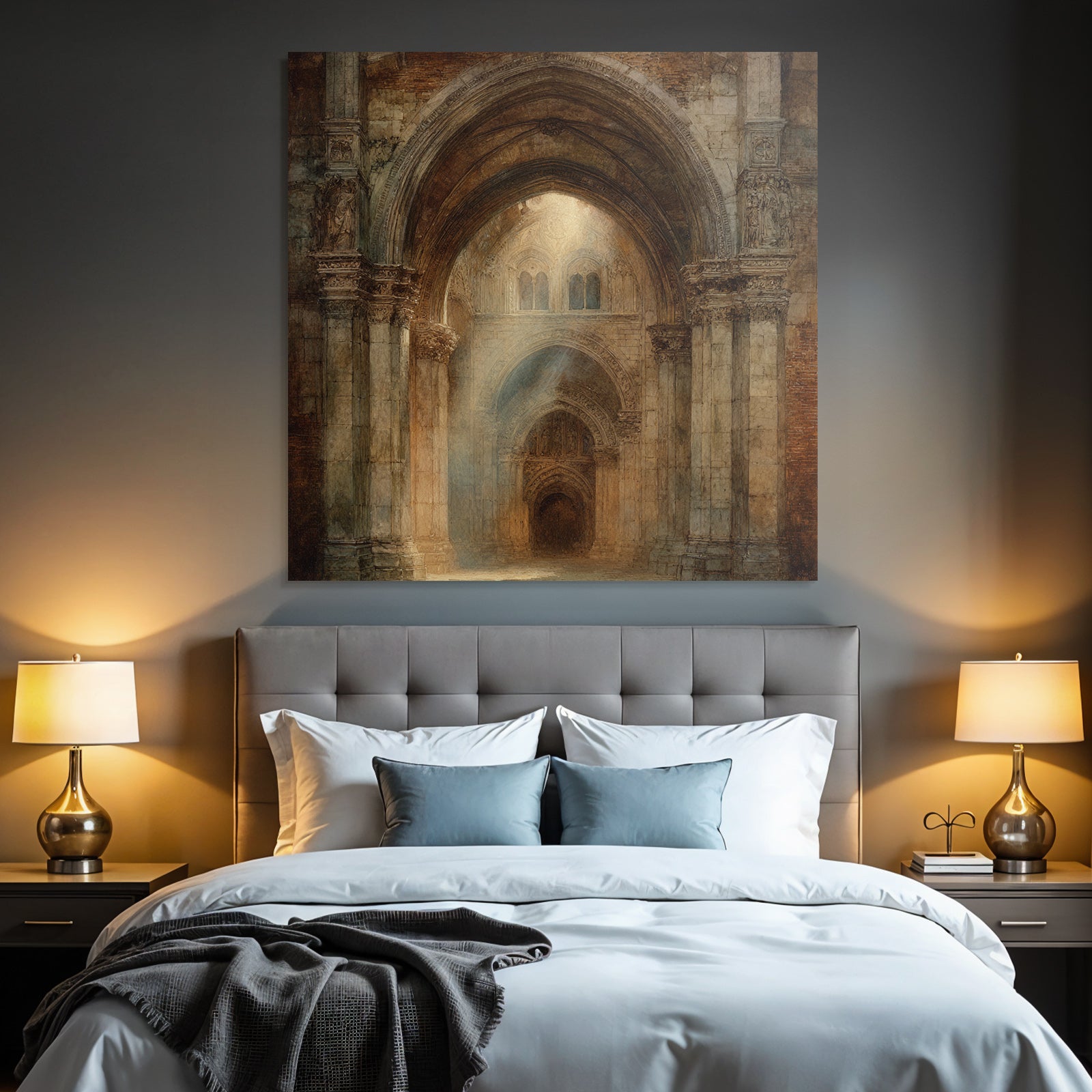Mystische Gotische Kathedrale Innenraum