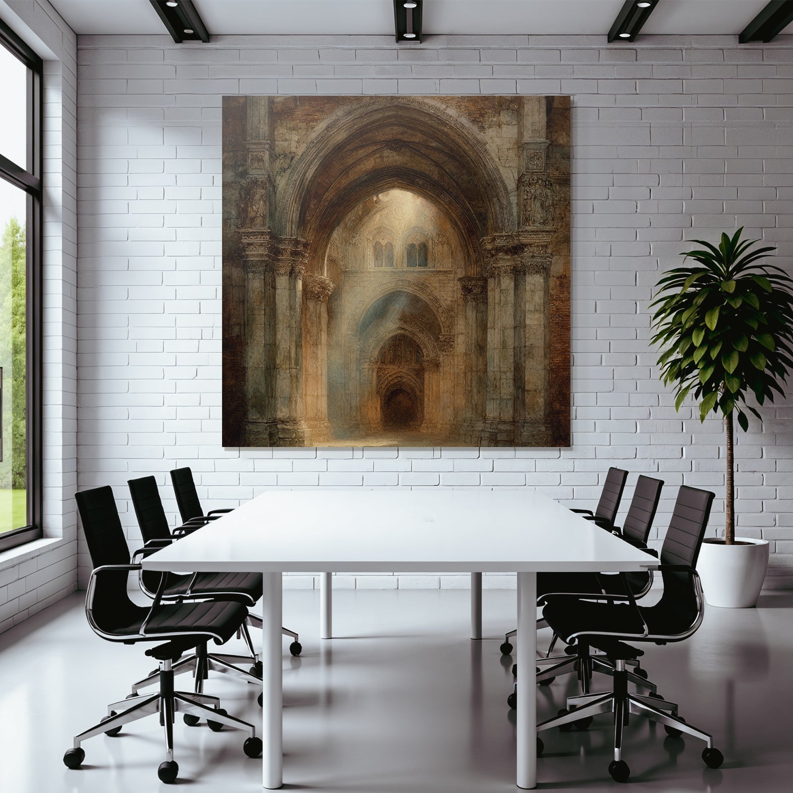 Mystische Gotische Kathedrale Innenraum