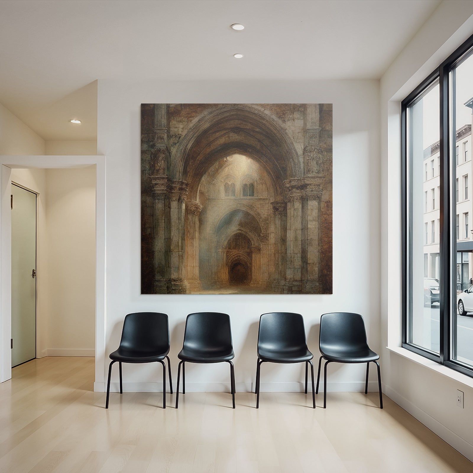 Mystische Gotische Kathedrale Innenraum