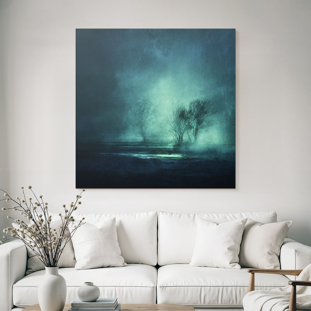 Mystische Nebel Wald Landschaft