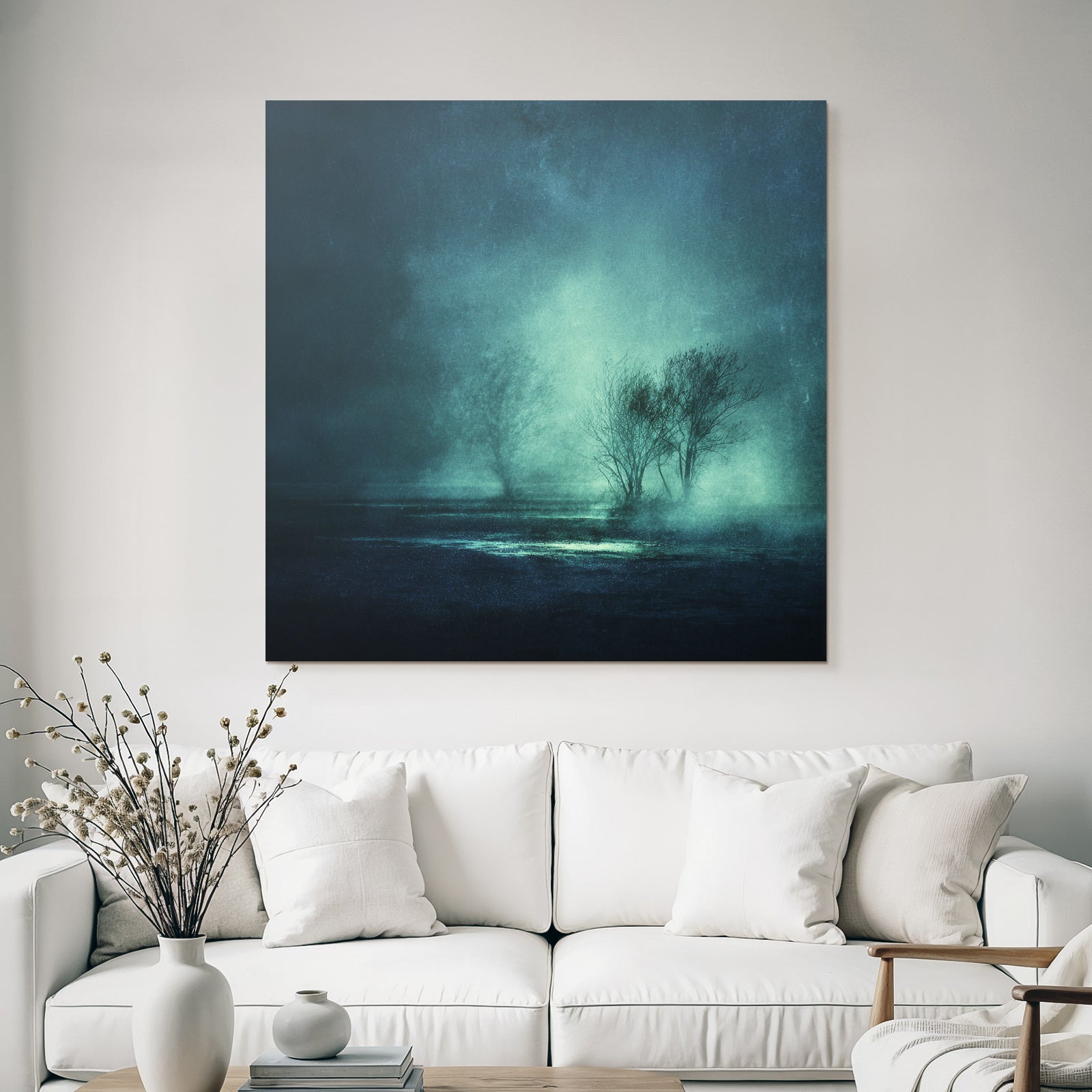 Mystische Nebel Wald Landschaft