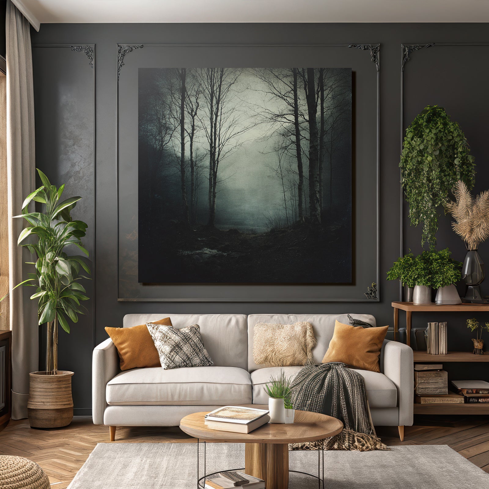 Nebliger Wald Im Dunst