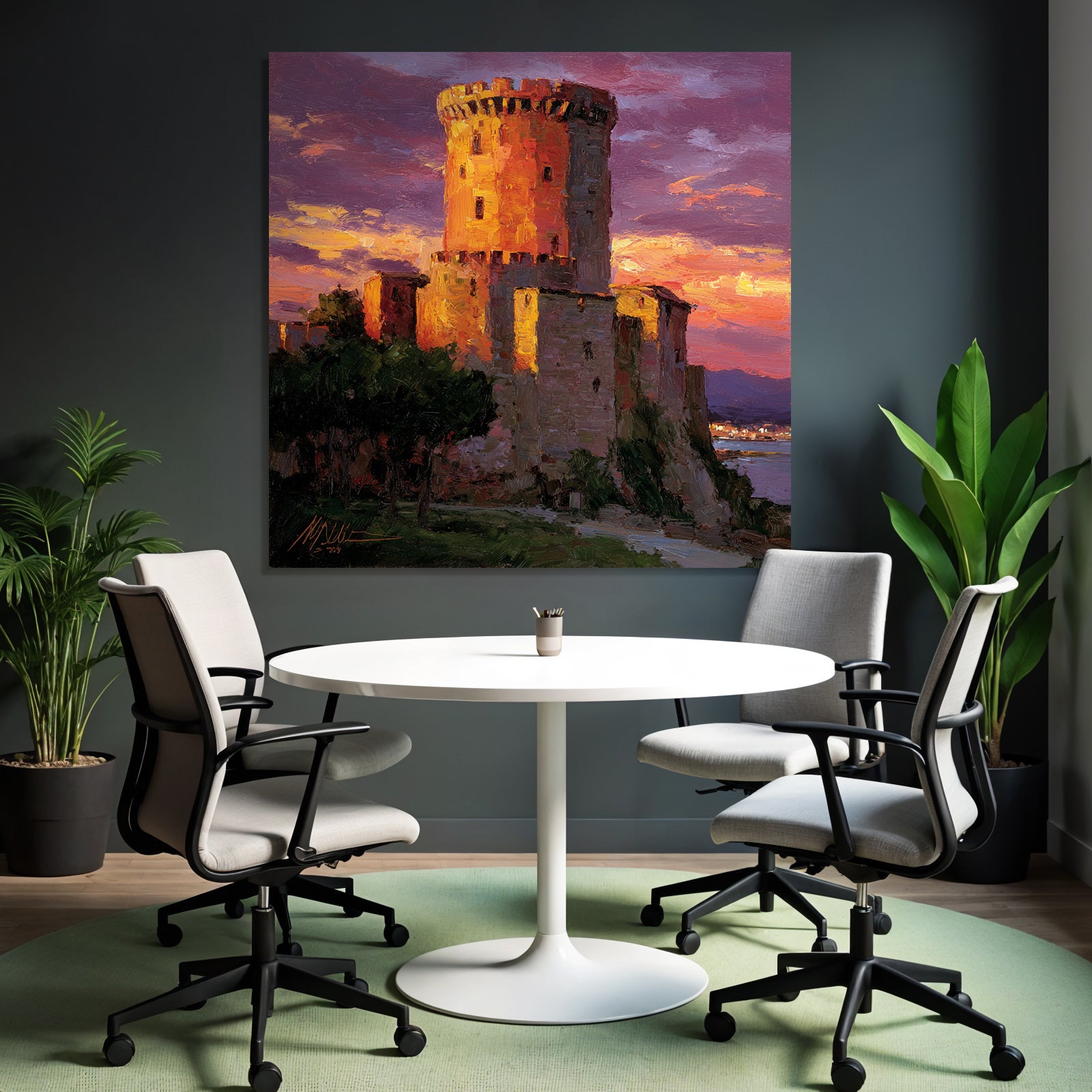 Schloss Bei Sonnenuntergang