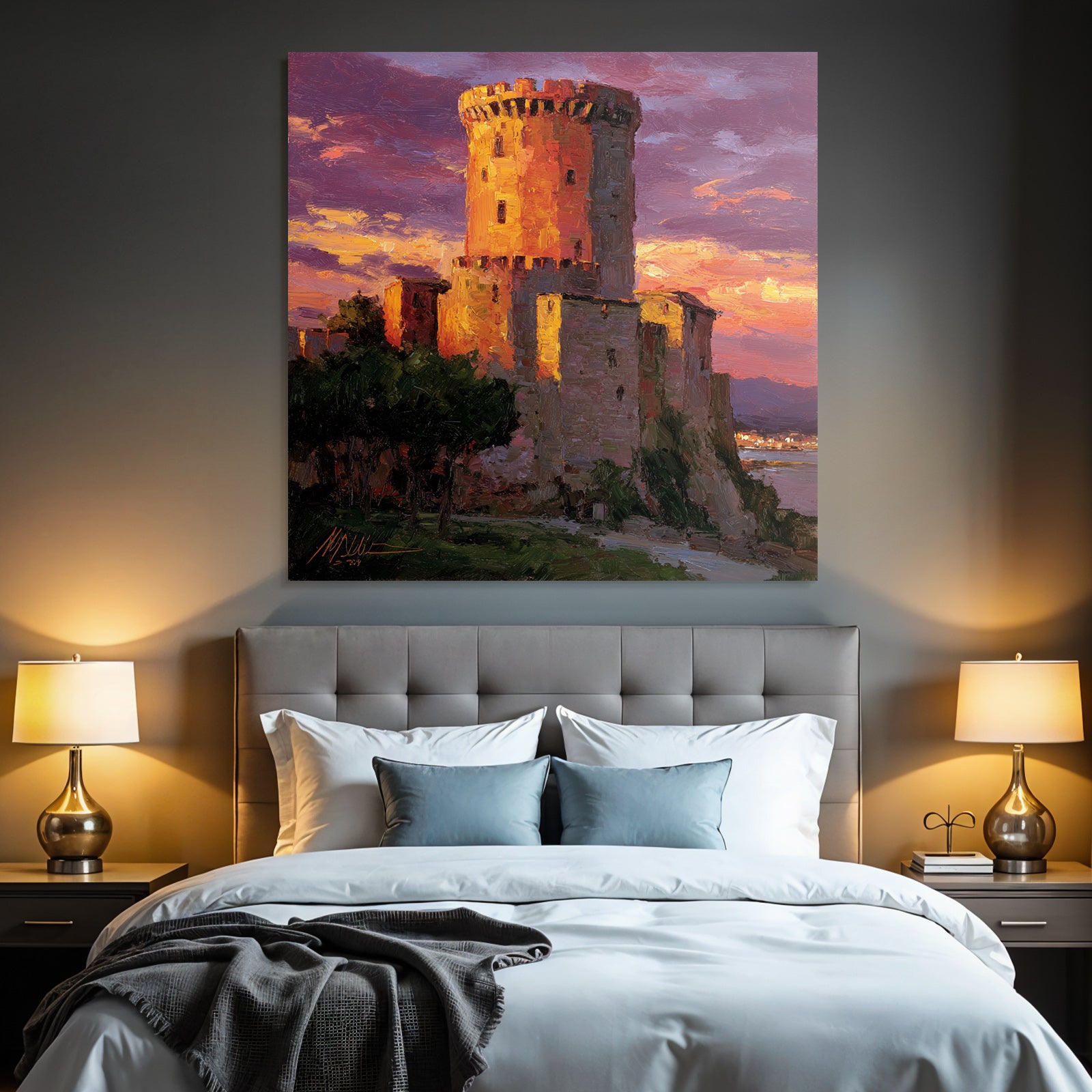 Schloss Bei Sonnenuntergang