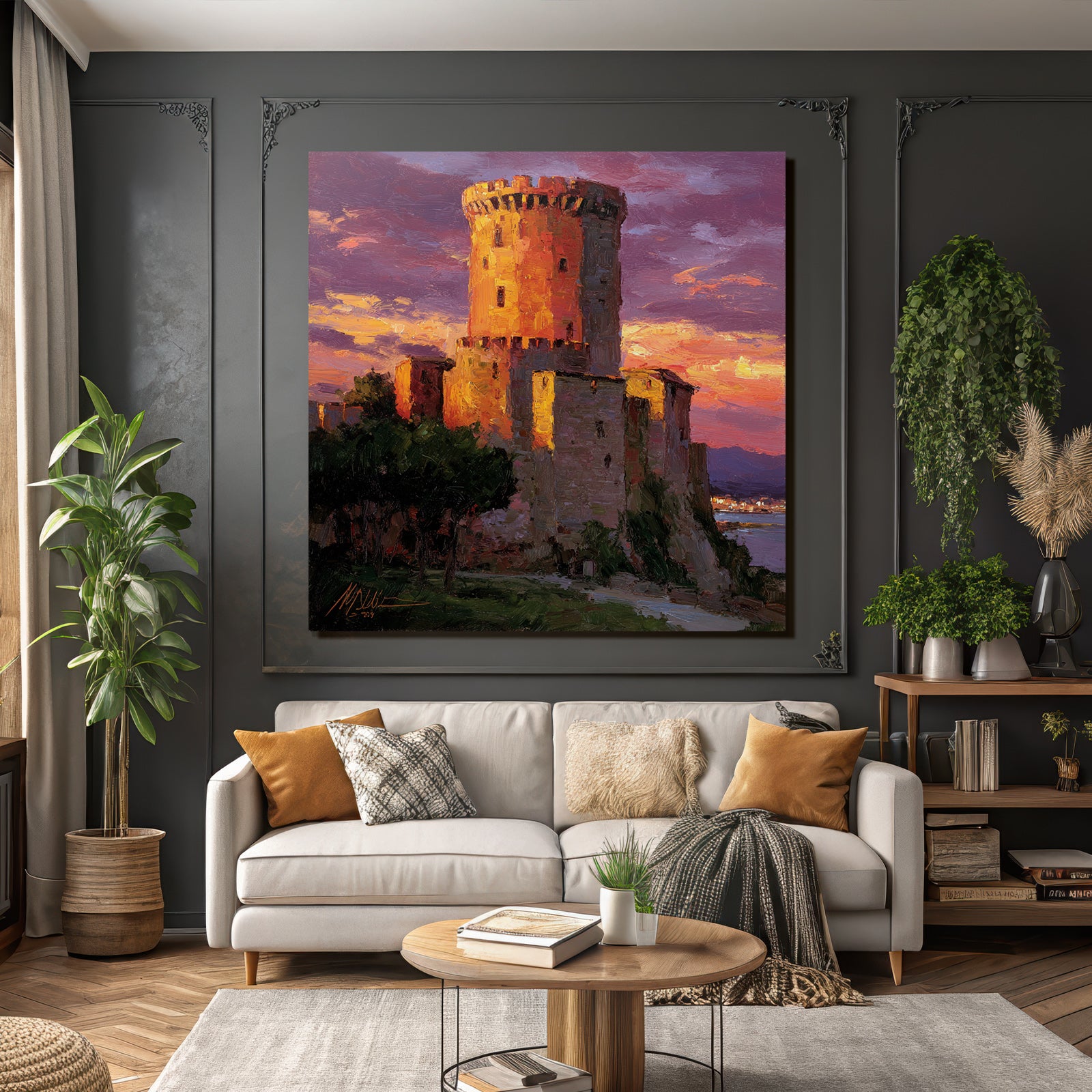 Schloss Bei Sonnenuntergang