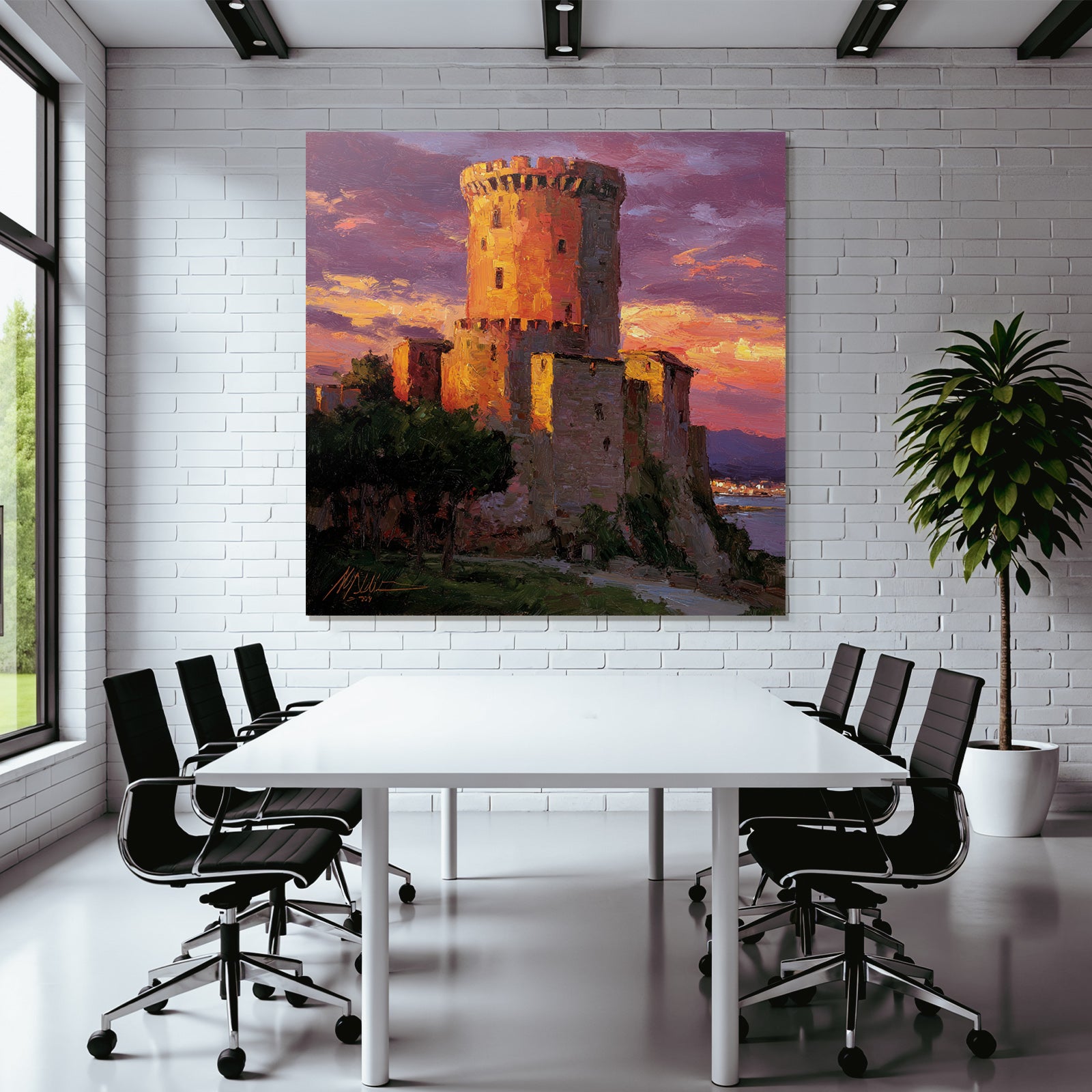 Schloss Bei Sonnenuntergang