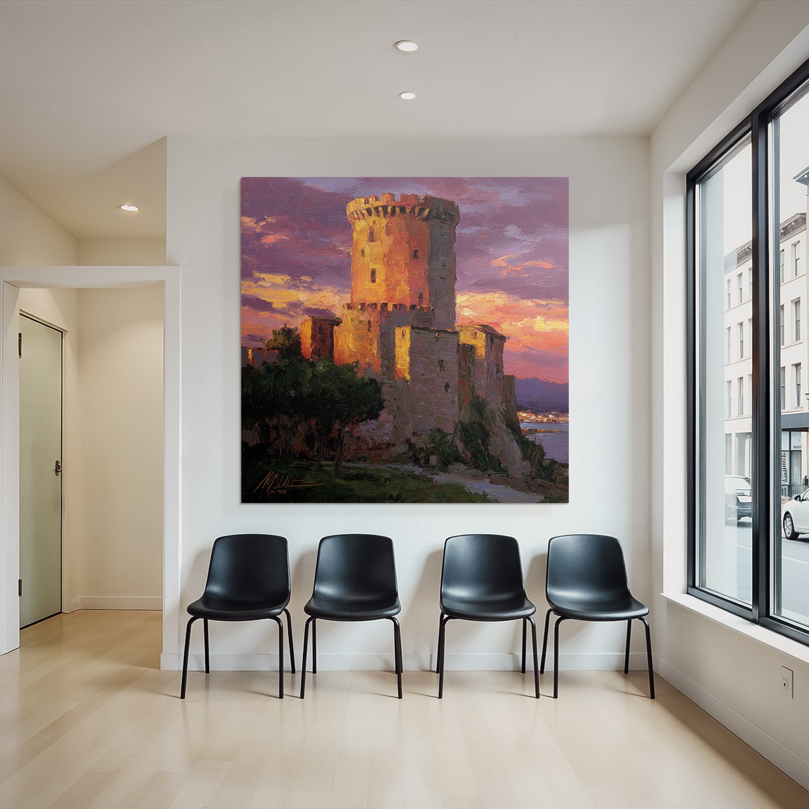 Schloss Bei Sonnenuntergang