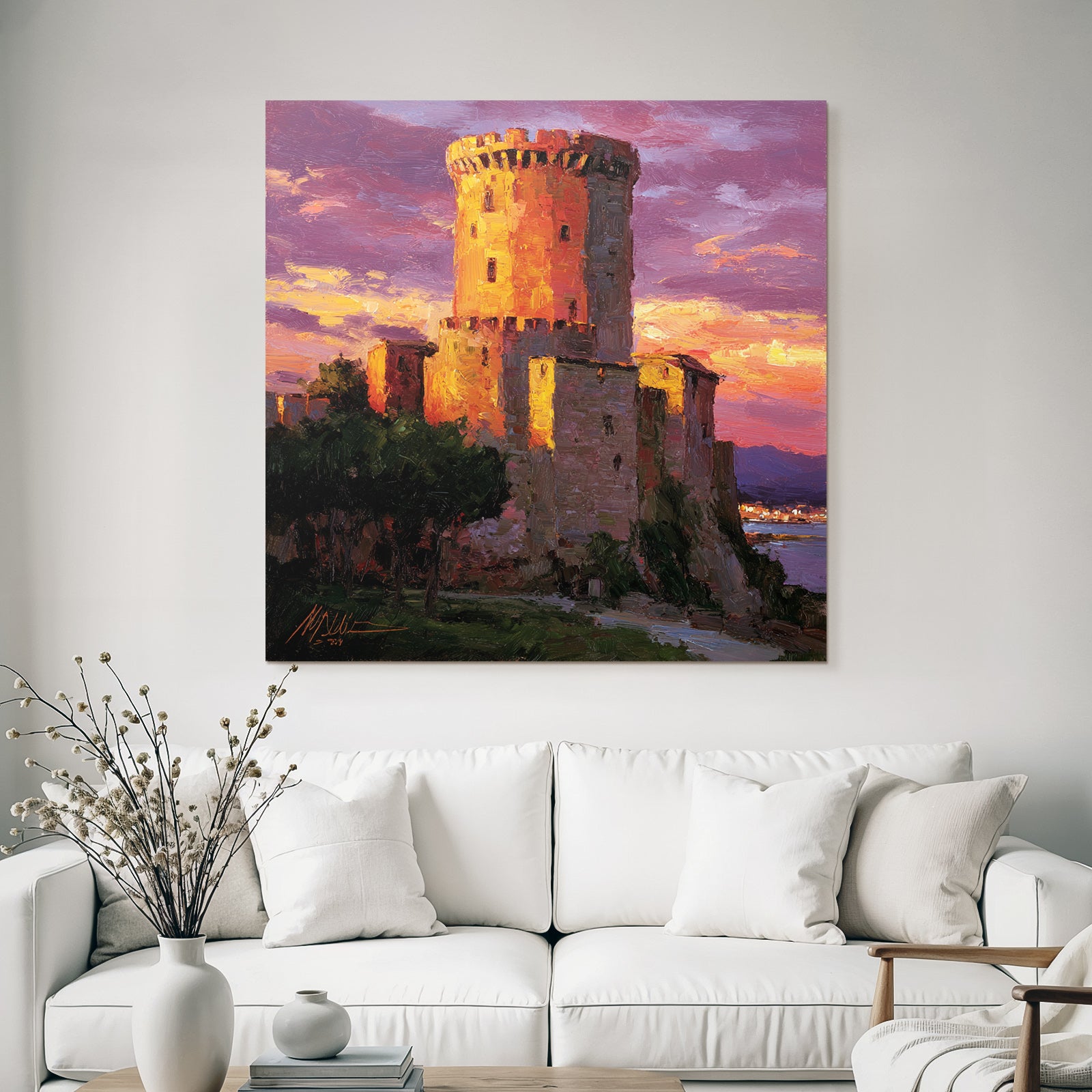 Schloss Bei Sonnenuntergang