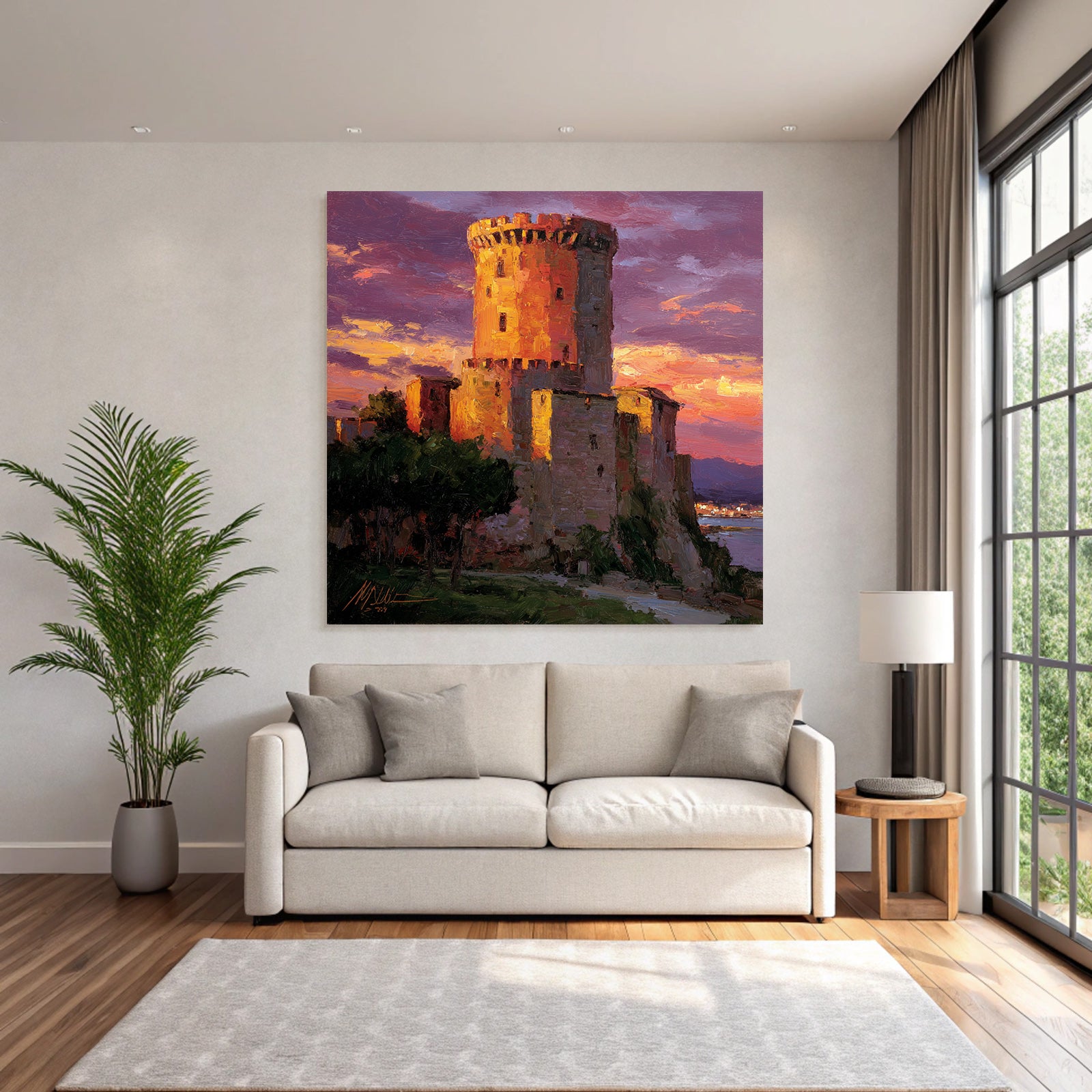 Schloss Bei Sonnenuntergang