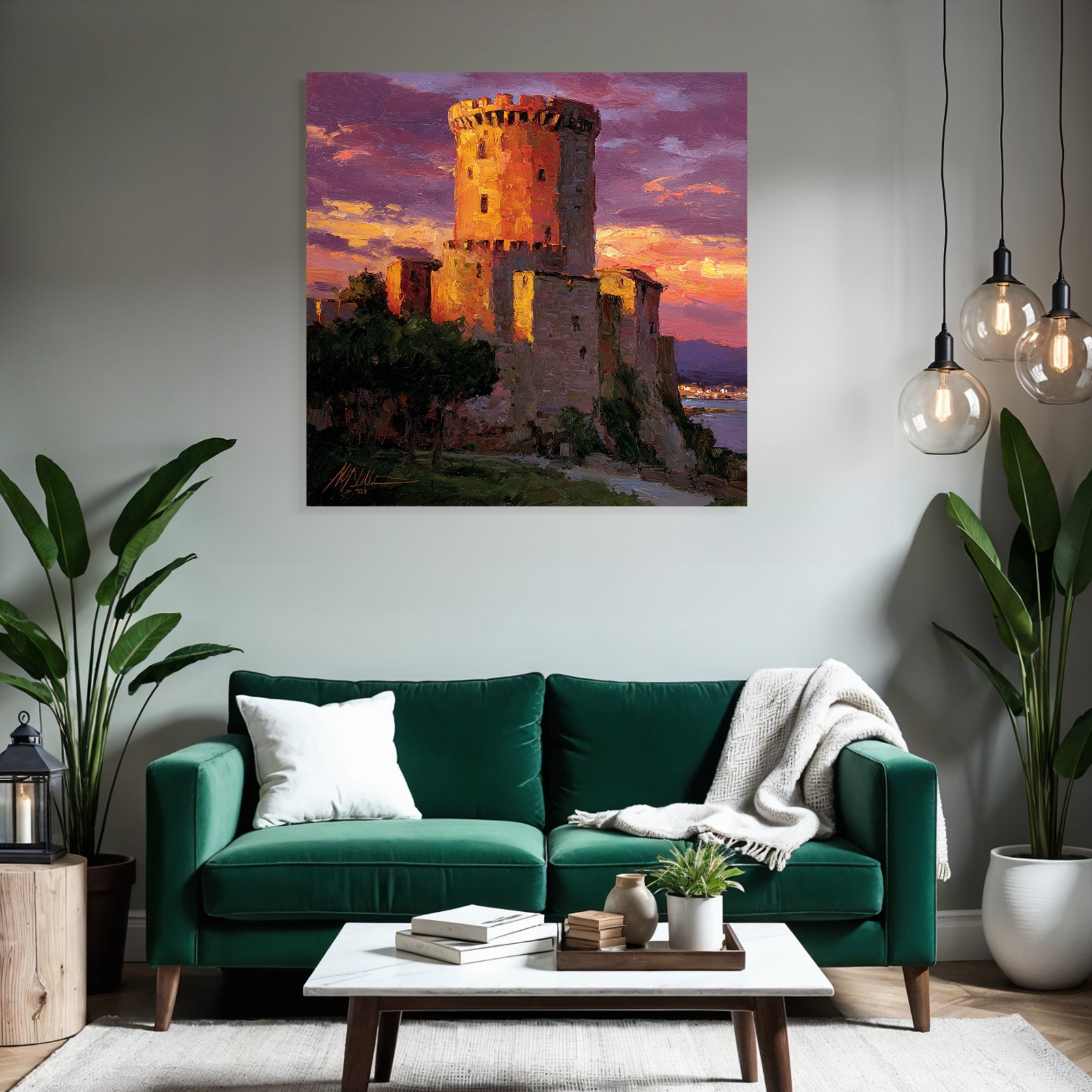 Schloss Bei Sonnenuntergang