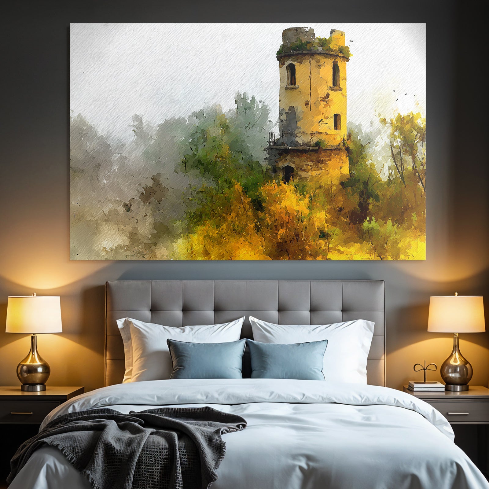 Alter Turm Im Nebelwald