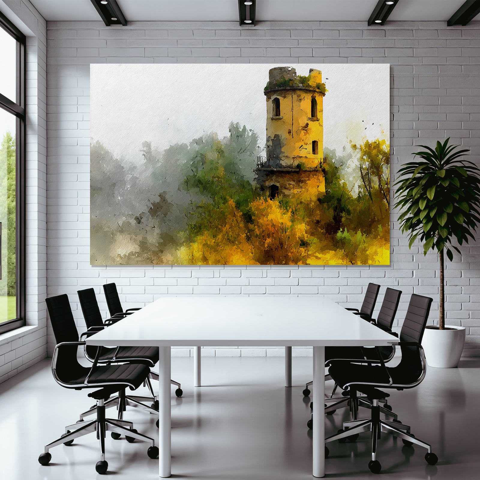 Alter Turm Im Nebelwald