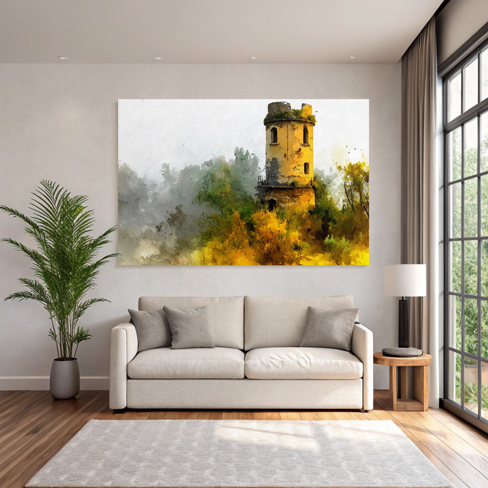 Alter Turm Im Nebelwald