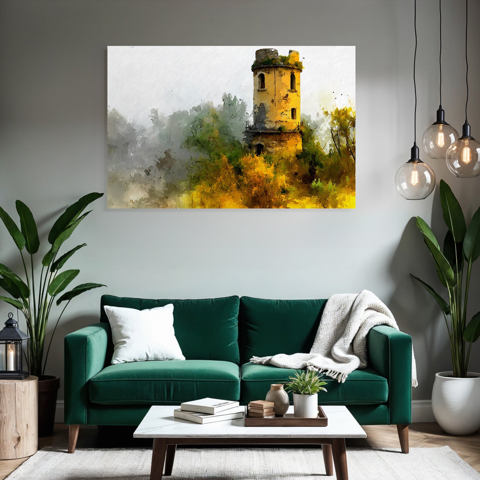 Alter Turm Im Nebelwald