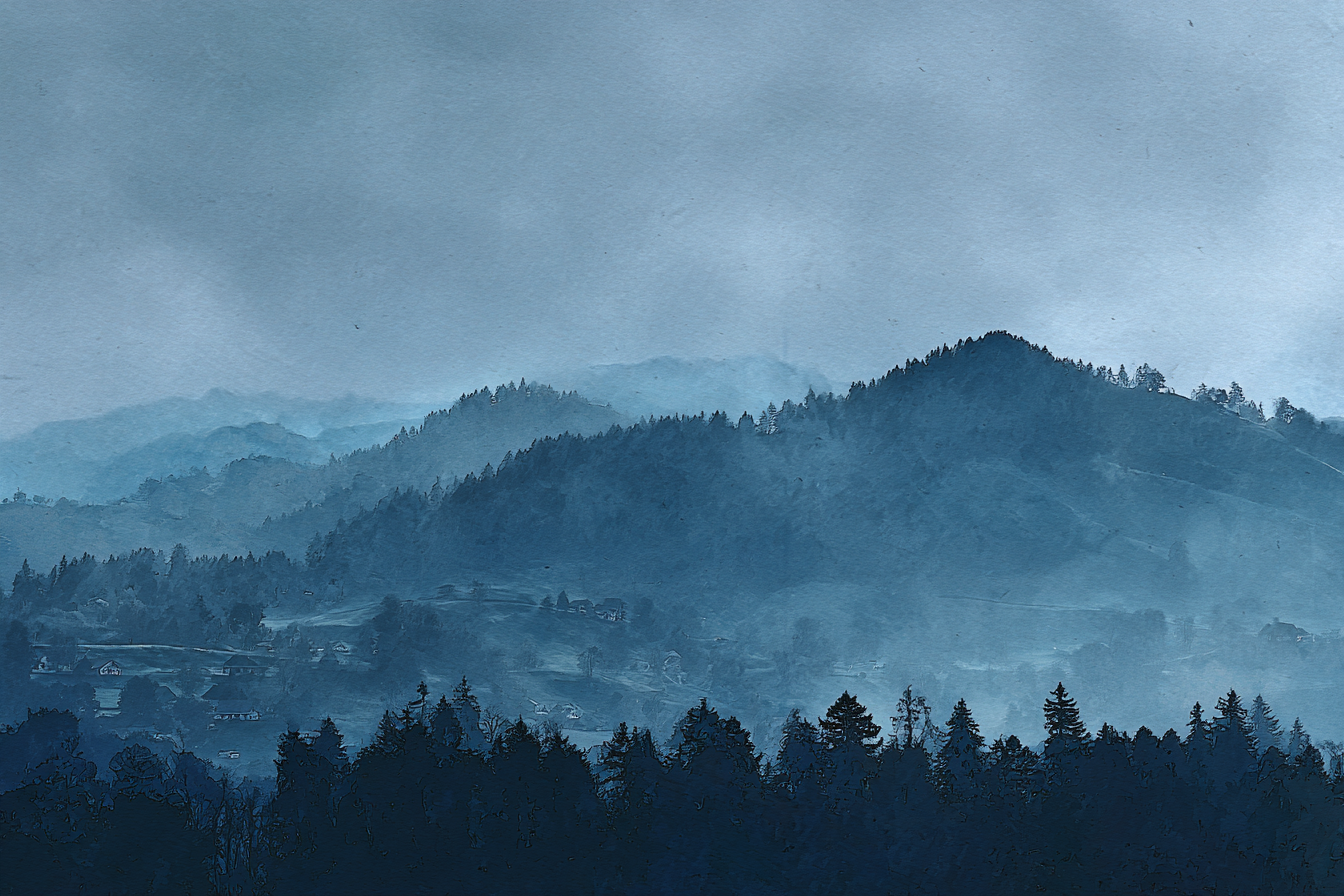 Beruhigende Nebelige Hügellandschaft | Nebel und Wetter | Natur