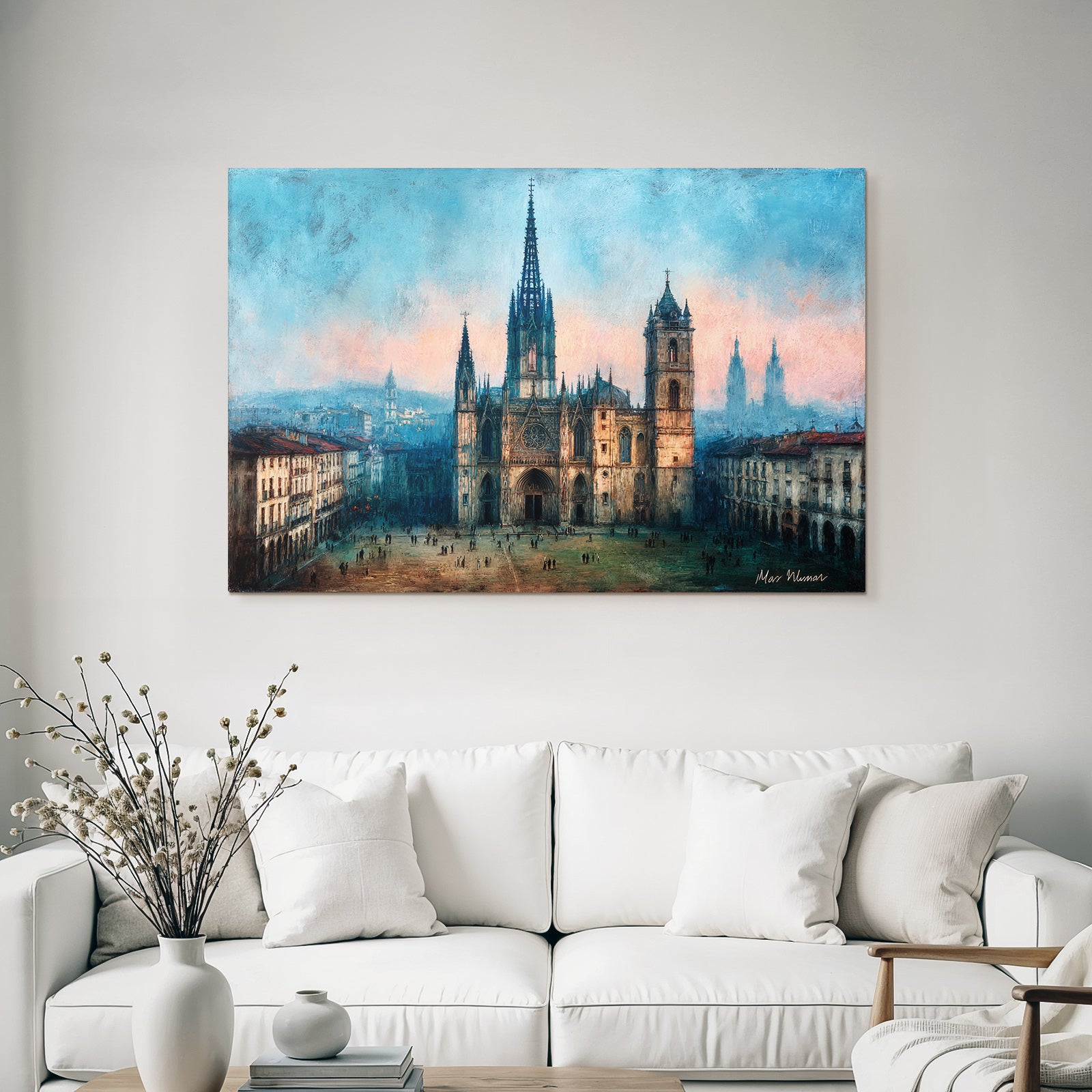 Eindrucksvolle Gotische Kathedrale Bei Morgendämmerung