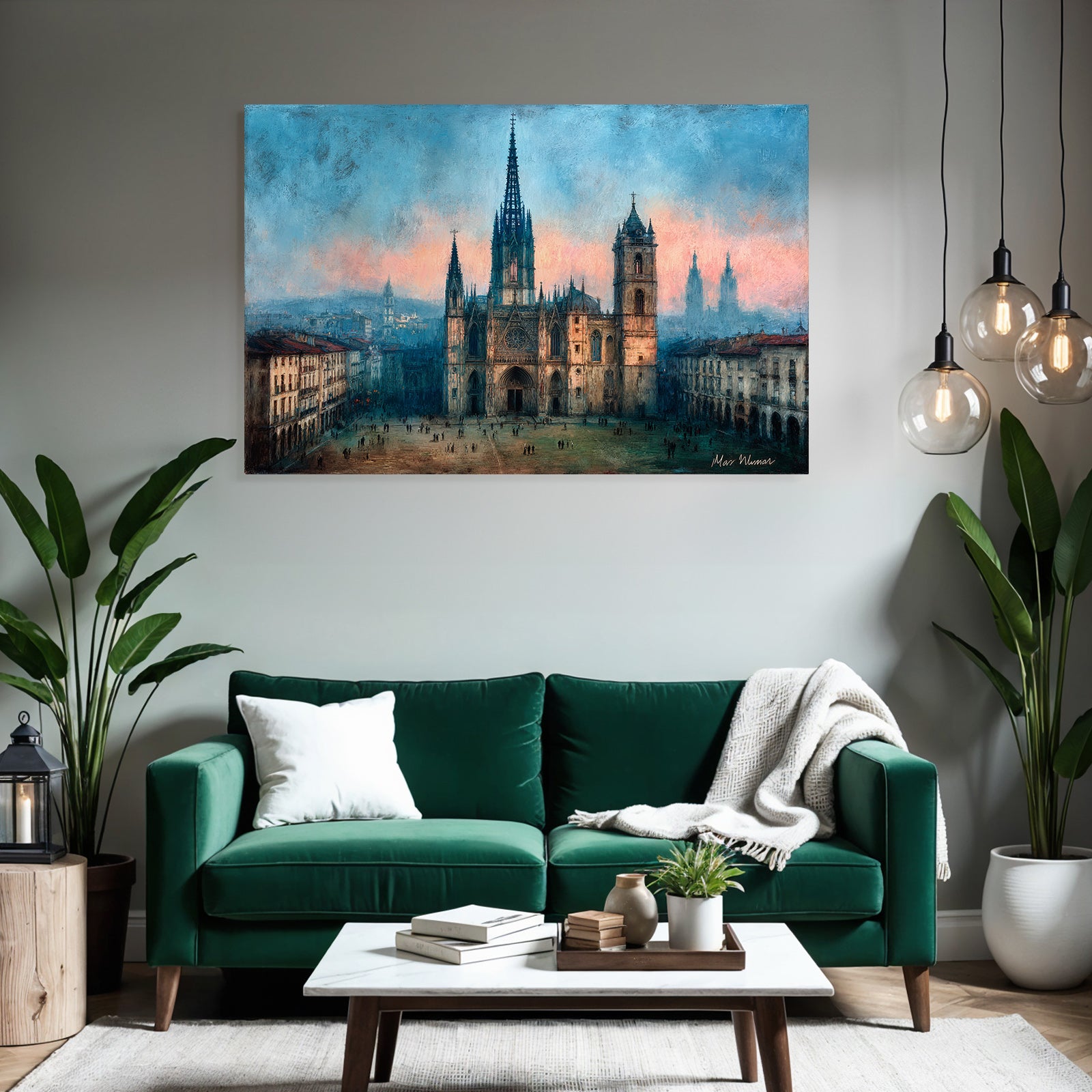 Eindrucksvolle Gotische Kathedrale Bei Morgendämmerung
