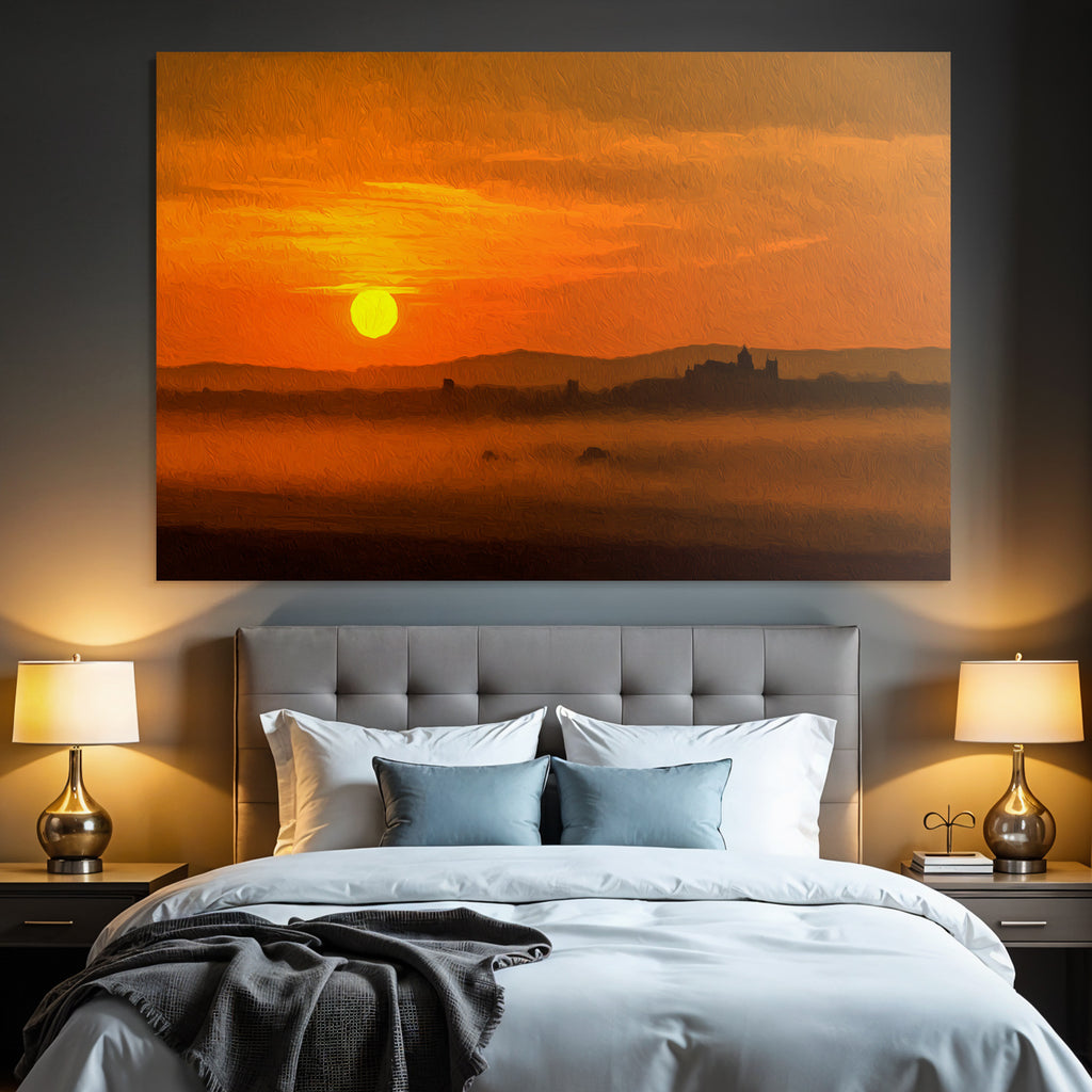 Malerischer Sonnenuntergang Über Sanften Hügeln