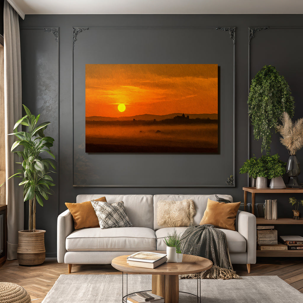 Malerischer Sonnenuntergang Über Sanften Hügeln
