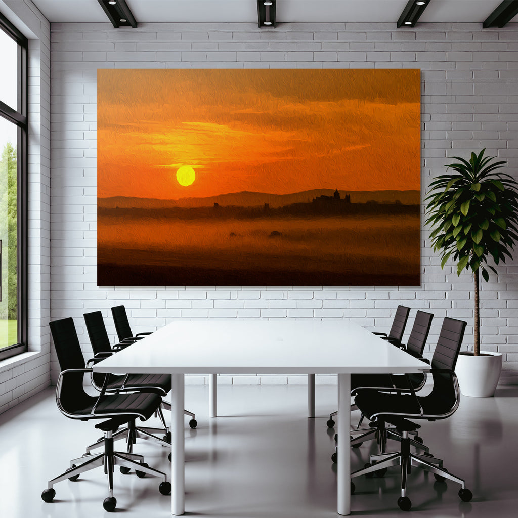 Malerischer Sonnenuntergang Über Sanften Hügeln