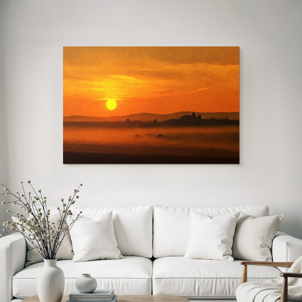 Malerischer Sonnenuntergang Über Sanften Hügeln
