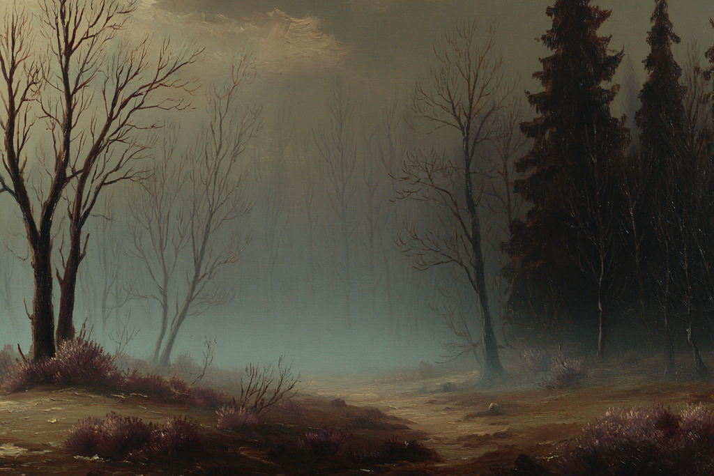 Nebelige Landschaft Mit Bäumen | Nebel und Wetter | Natur