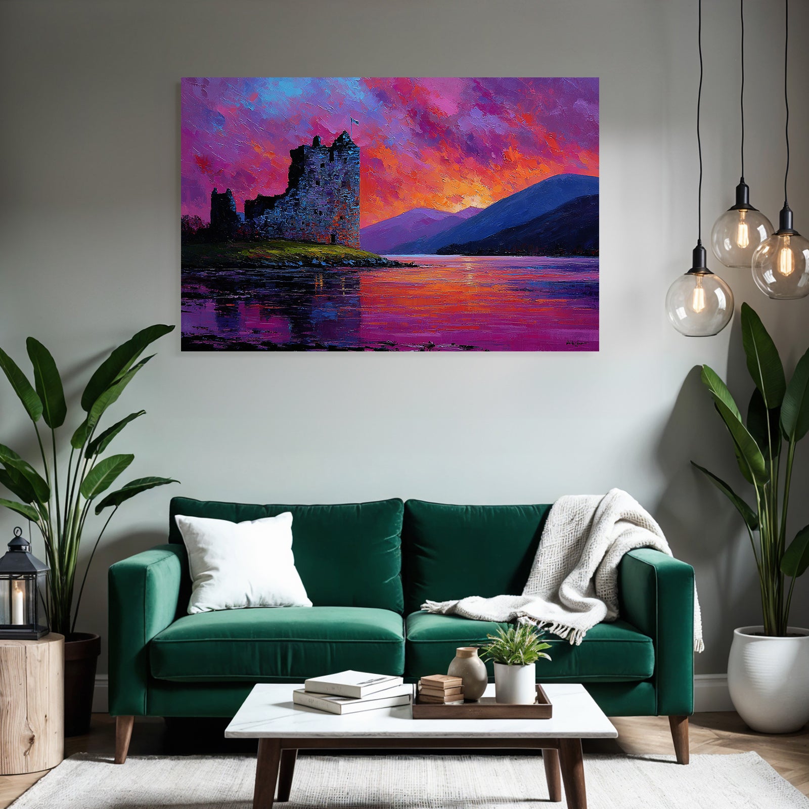 Schloss Am See Bei Sonnenuntergang