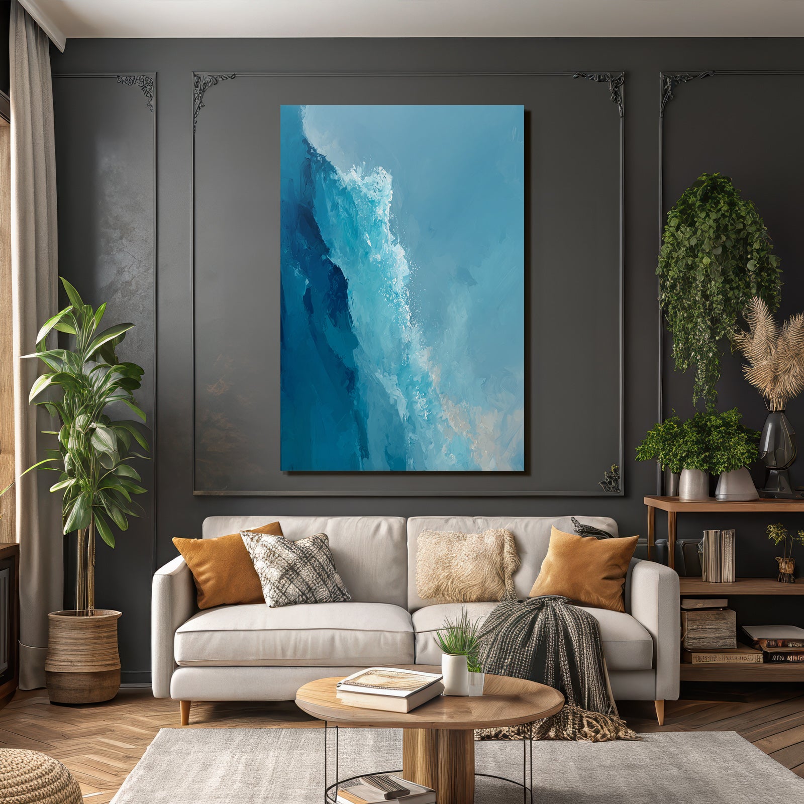 Abstrakte Wasserbewegung In Blau