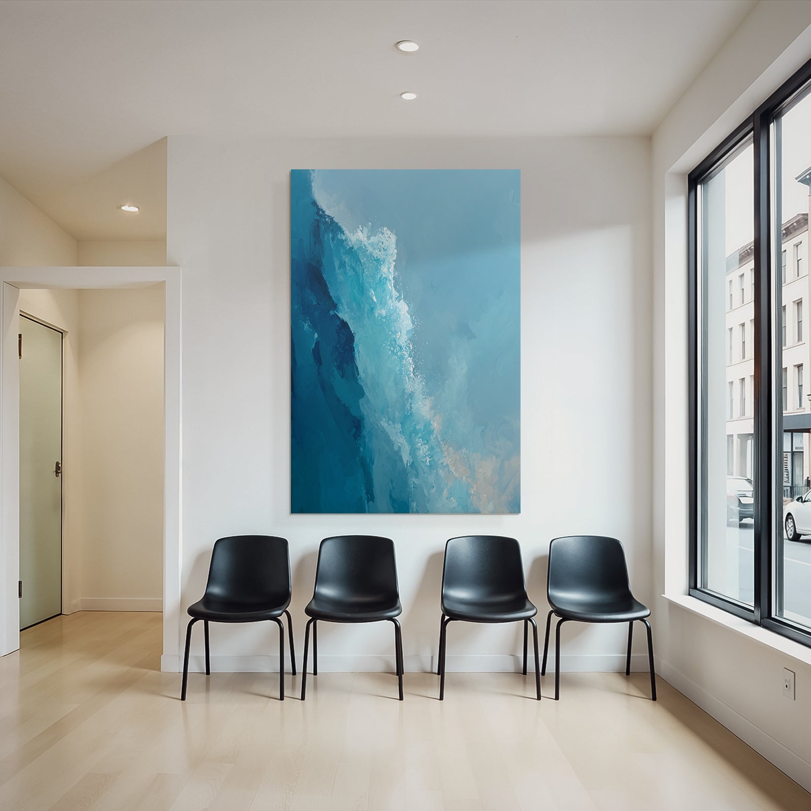 Abstrakte Wasserbewegung In Blau