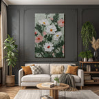 Blumenstillleben Mit Dicker Farbtextur Und Bunter Farbpalette