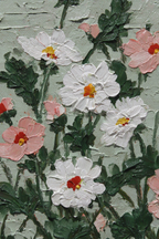 Blumenstillleben Mit Dicker Farbtextur Und Bunter Farbpalette | Wasserfaelle und Tropfen | Natur
