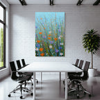 Buntes Bild Von Wildblumen Im Feld