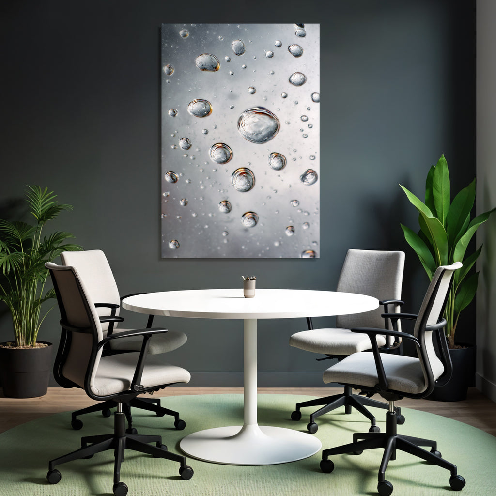 Frische Wassertropfen Auf Transparentem Glas