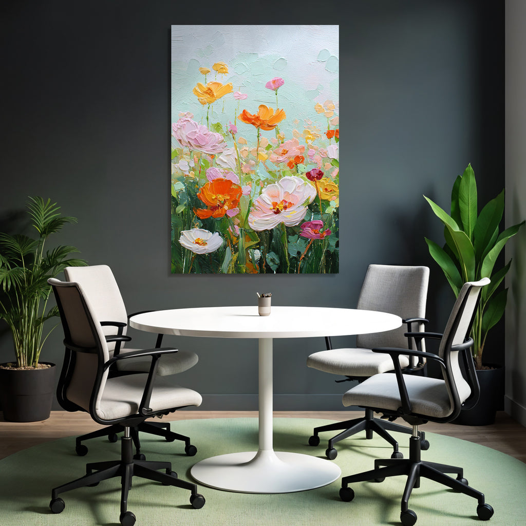 Lebendige Bunte Blumenmalerei