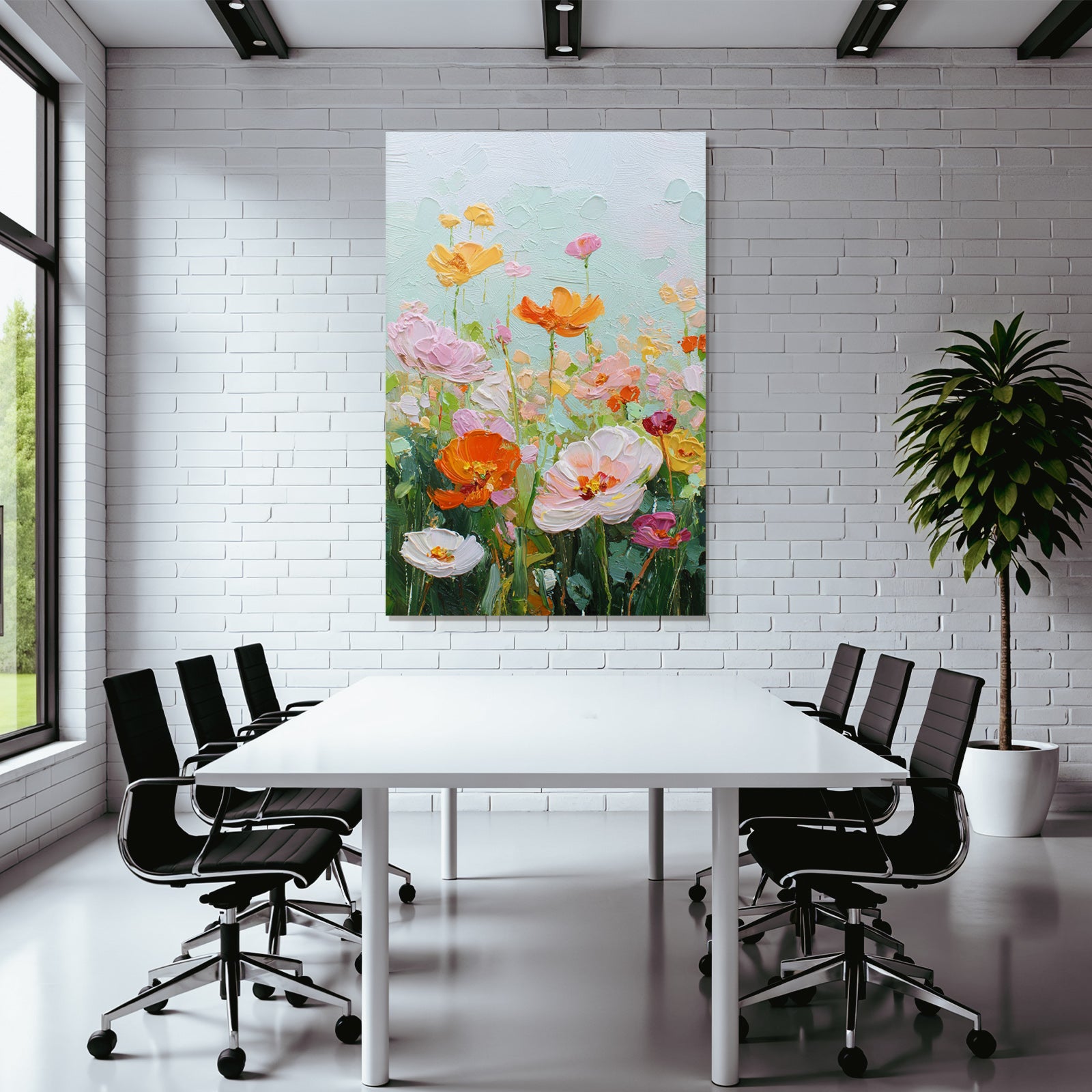 Lebendige Bunte Blumenmalerei