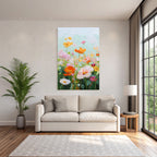 Lebendige Bunte Blumenmalerei