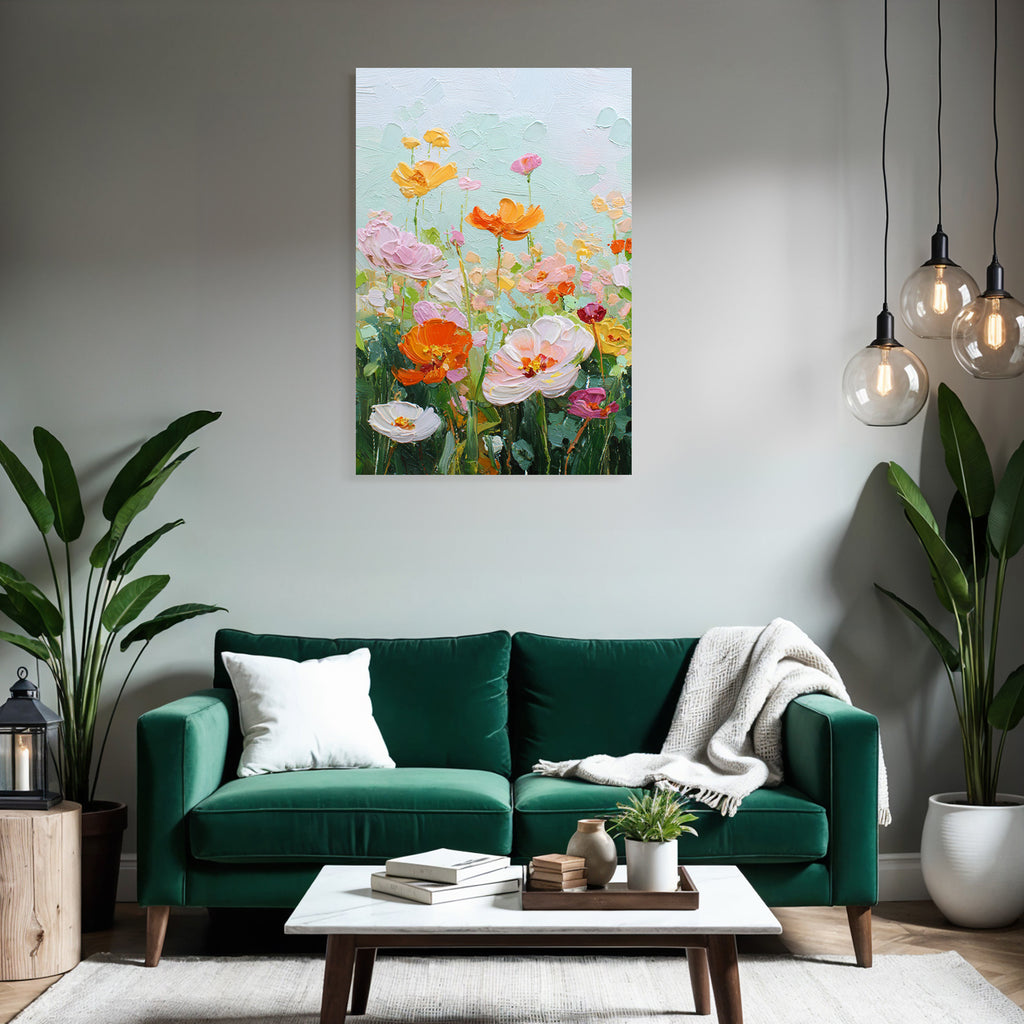 Lebendige Bunte Blumenmalerei