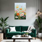 Lebendige Bunte Blumenmalerei