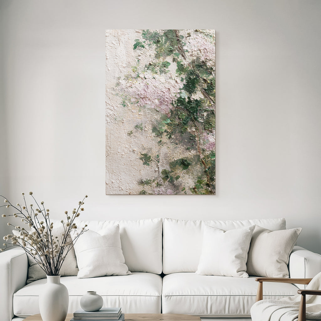 Naheaufnahme Texturierte Oberfläche Mit Grünen Und Rosa Farbtupfern