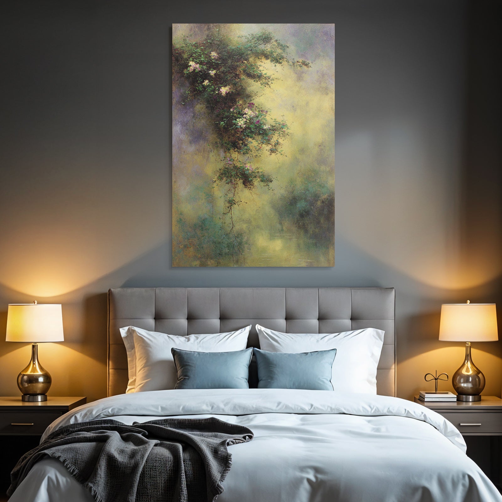 Sanftes Bild Mit Blumen Und Lichtspiel