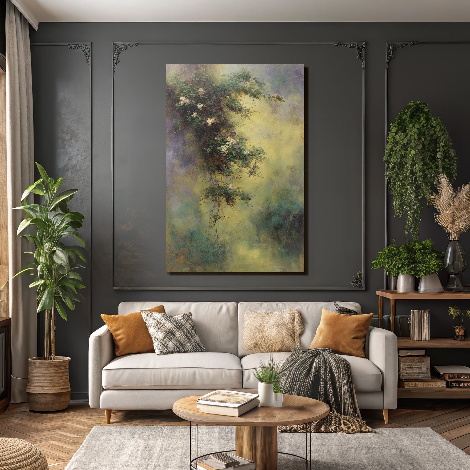 Sanftes Bild Mit Blumen Und Lichtspiel