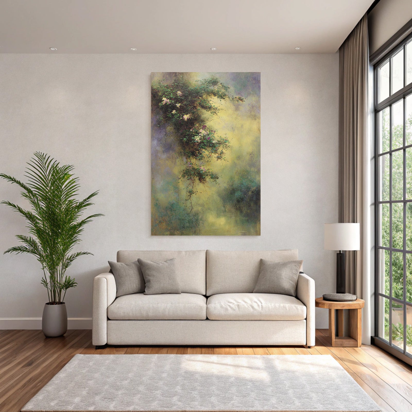 Sanftes Bild Mit Blumen Und Lichtspiel