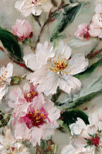 Zartes Florales Ölgemälde Mit Weissen Und Rosafarbenen Blüten | Wasserfaelle und Tropfen | Natur