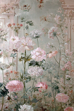Zartes Pastell Blumenarrangement | Wasserfaelle und Tropfen | Natur