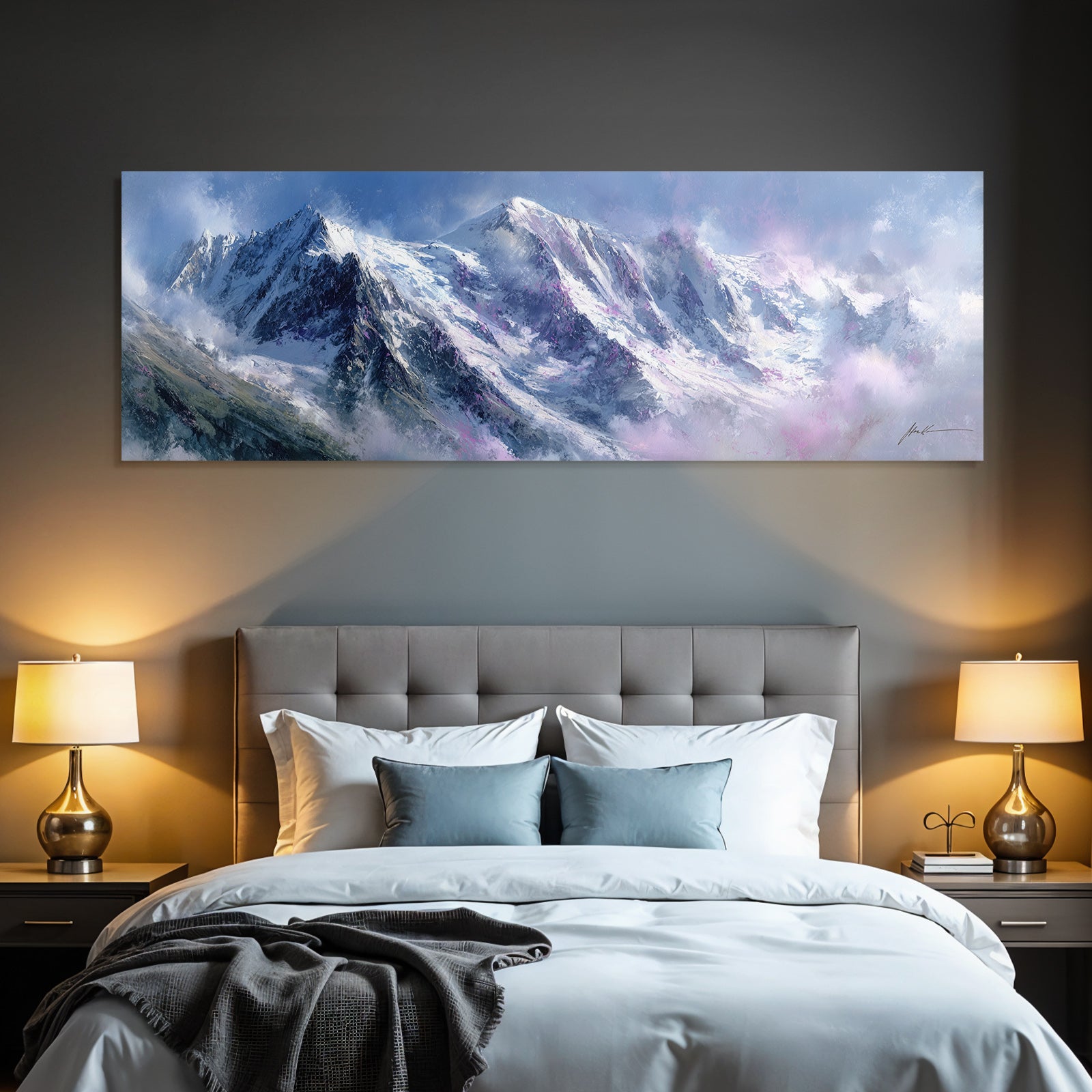 Berglandschaft Mit Schneebedeckten Gipfeln