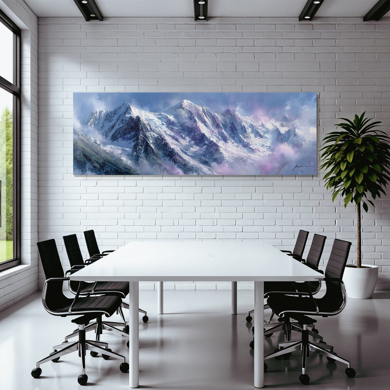 Berglandschaft Mit Schneebedeckten Gipfeln
