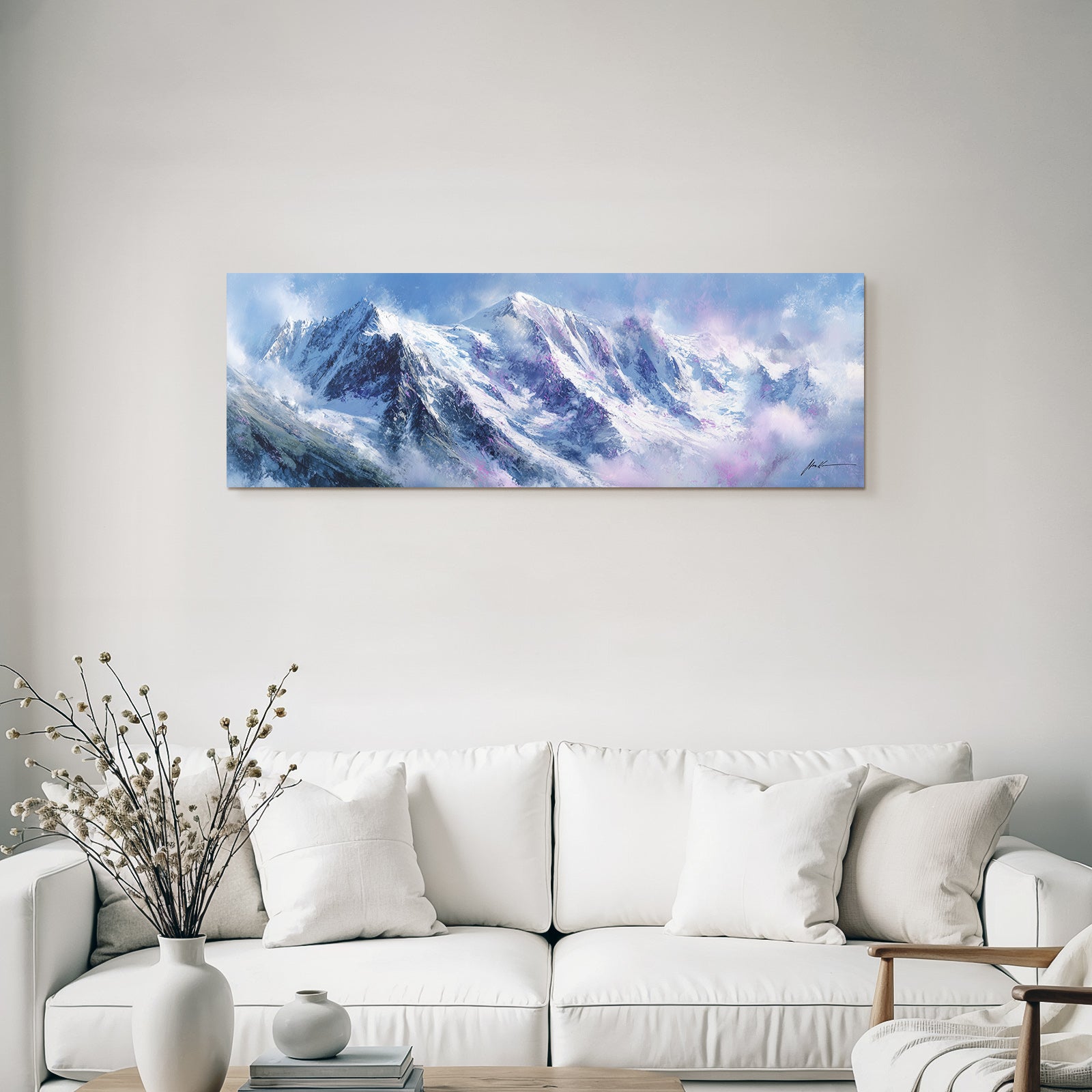 Berglandschaft Mit Schneebedeckten Gipfeln