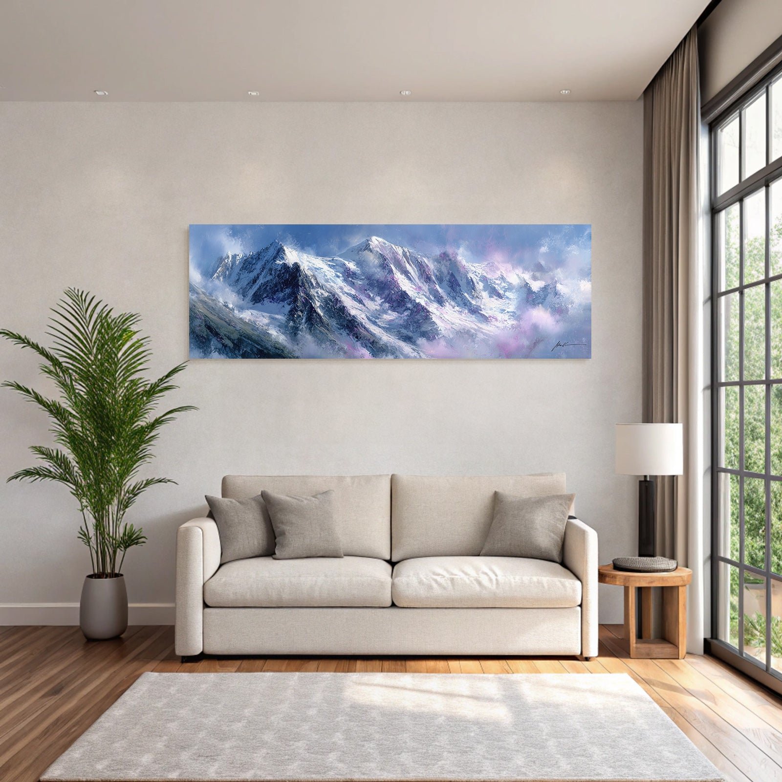 Berglandschaft Mit Schneebedeckten Gipfeln