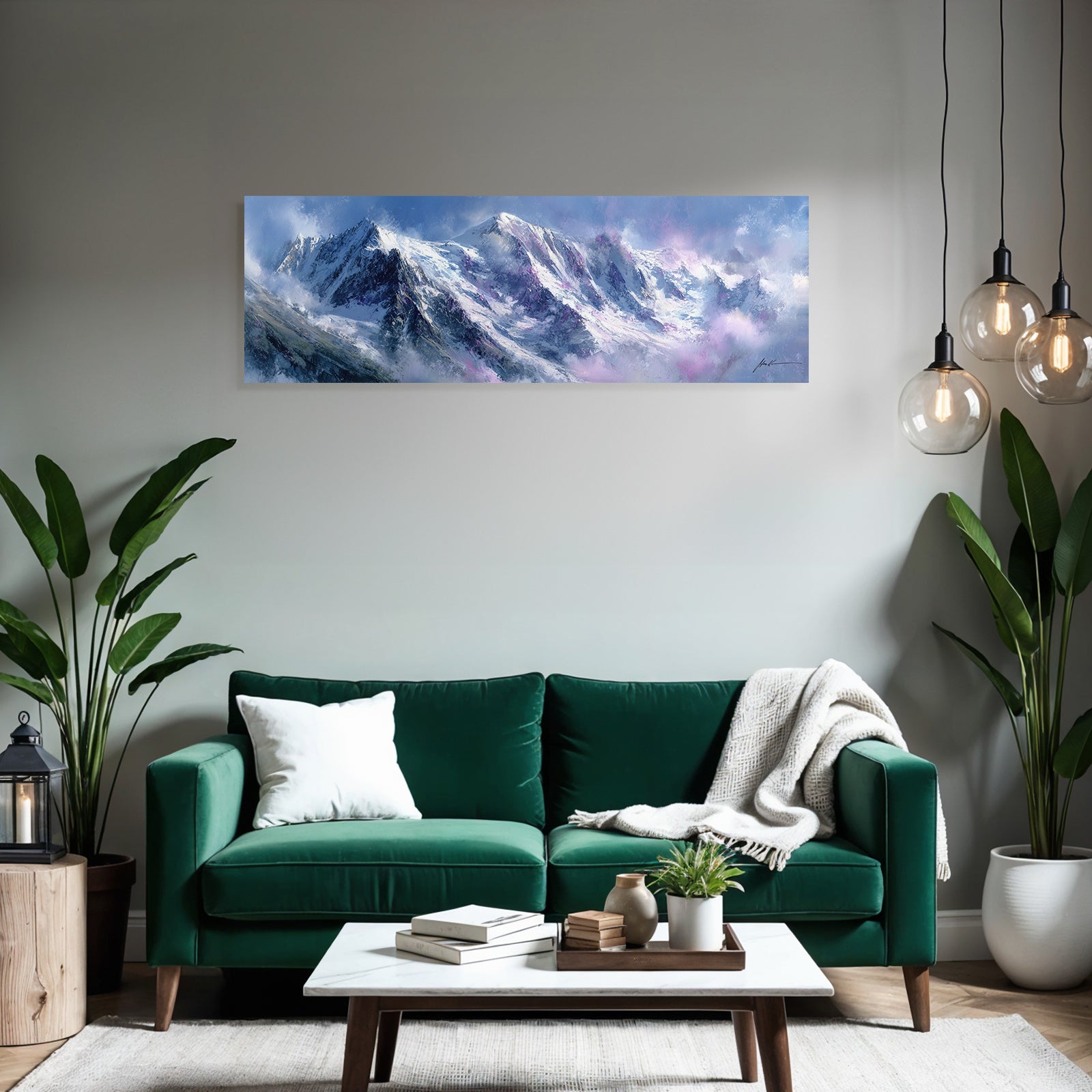 Berglandschaft Mit Schneebedeckten Gipfeln