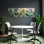 Bunte Blumenillustration Mit Vielfältiger Pflanzenpracht